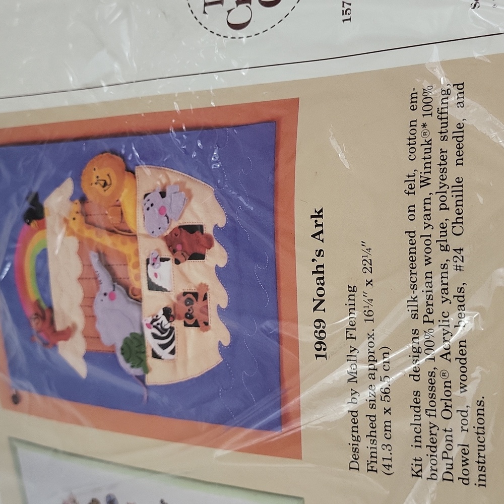Vtg New The Creative Circle Noah's Ark needlecraft kit #1969